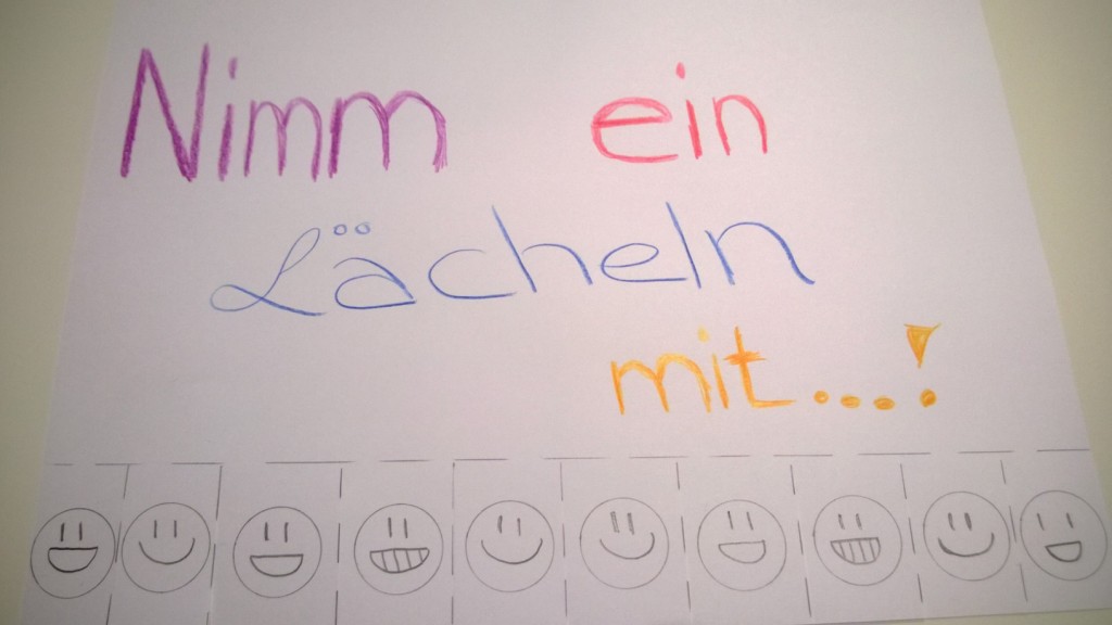 Nimm ein Lächeln mit