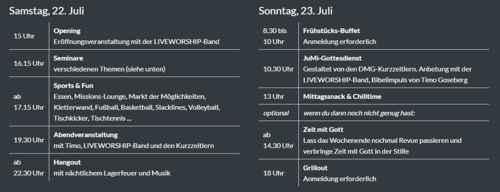 Programm JuMi 2017